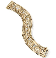 Multi Row Chain Bracelet in 18K Yellow Gold, 29mm