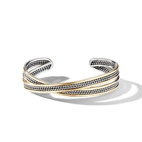 DY Origami Cuff Bracelet in Sterling Silver with 18K Yellow Gold