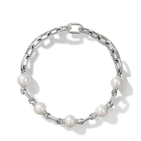 DY Madison® Pearl Chain Bracelet in Sterling Silver