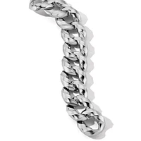 Cable Edge Curb Chain Bracelet in Sterling Silver