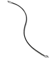 Box Chain Bracelet with Stainless Steel and Sterling Silver