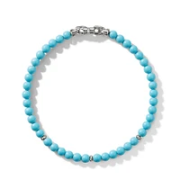 Bijoux Spiritual Beads Bracelet in Sterling Silver with Turquoise