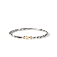 Buckle Bracelet in Sterling Silver with 18K Yellow Gold