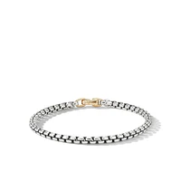 DY Bel Aire Box Chain Bracelet in Sterling Silver with 14K Yellow Gold