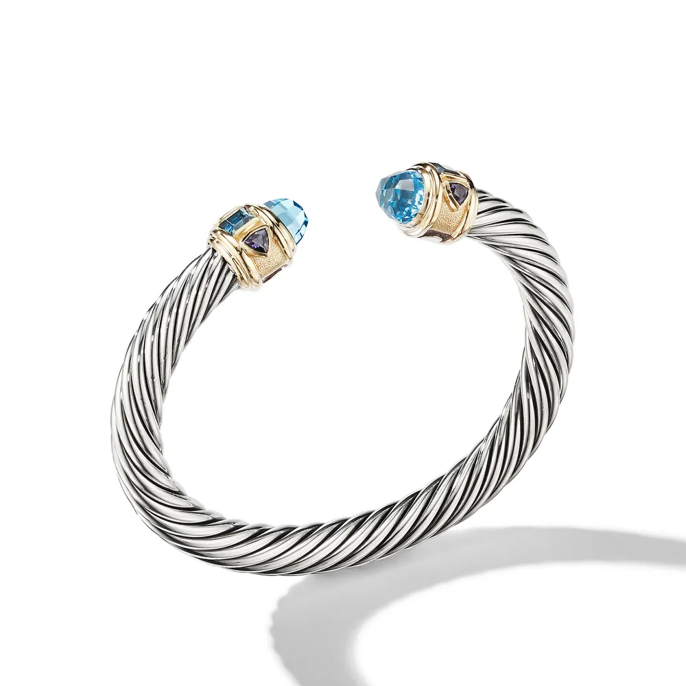 Renaissance Bracelet with Blue Topaz and 14K Yellow Gold