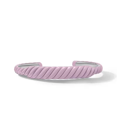 Sculpted Cable Color Contour Cuff Bracelet in Lavender