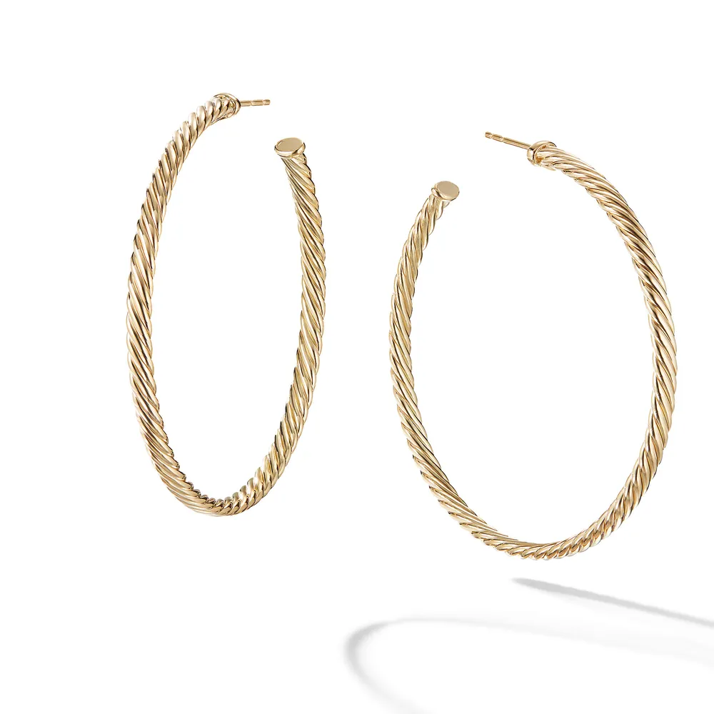 Cablespira® Hoop Earrings in 18K Yellow Gold