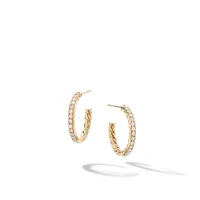 Pavé Hoop Earrings in 18K Yellow Gold with Diamonds