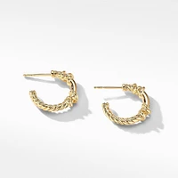 Petite Helena Wrap Hoop Earrings in 18K Yellow Gold with Pavé Diamonds