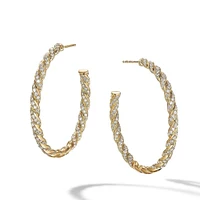 Pavéflex Hoop Earrings in 18K Yellow Gold with Diamonds