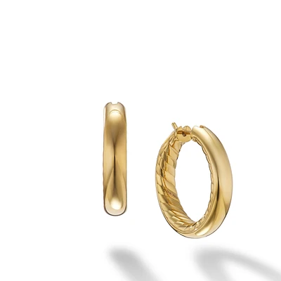 DY Mercerâ„¢ Hoop Earrings in 18K Yellow Gold, 25.4mm