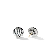 Sculpted Cable Stud Earrings in Sterling Silver