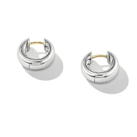 DY Mercerâ„¢ Micro Hoop Earrings in Sterling Silver, 13.4mm
