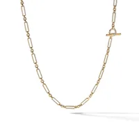 Lexington Chain Necklace in 18K Yellow Gold with Pavé Diamonds