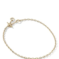 DY Madison Three Ring Chain Necklace in 18K Yellow Gold, 3mm