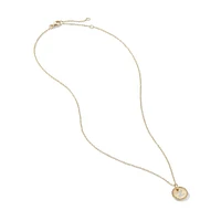 Initial Charm Necklace in 18K Yellow Gold with Diamond Z