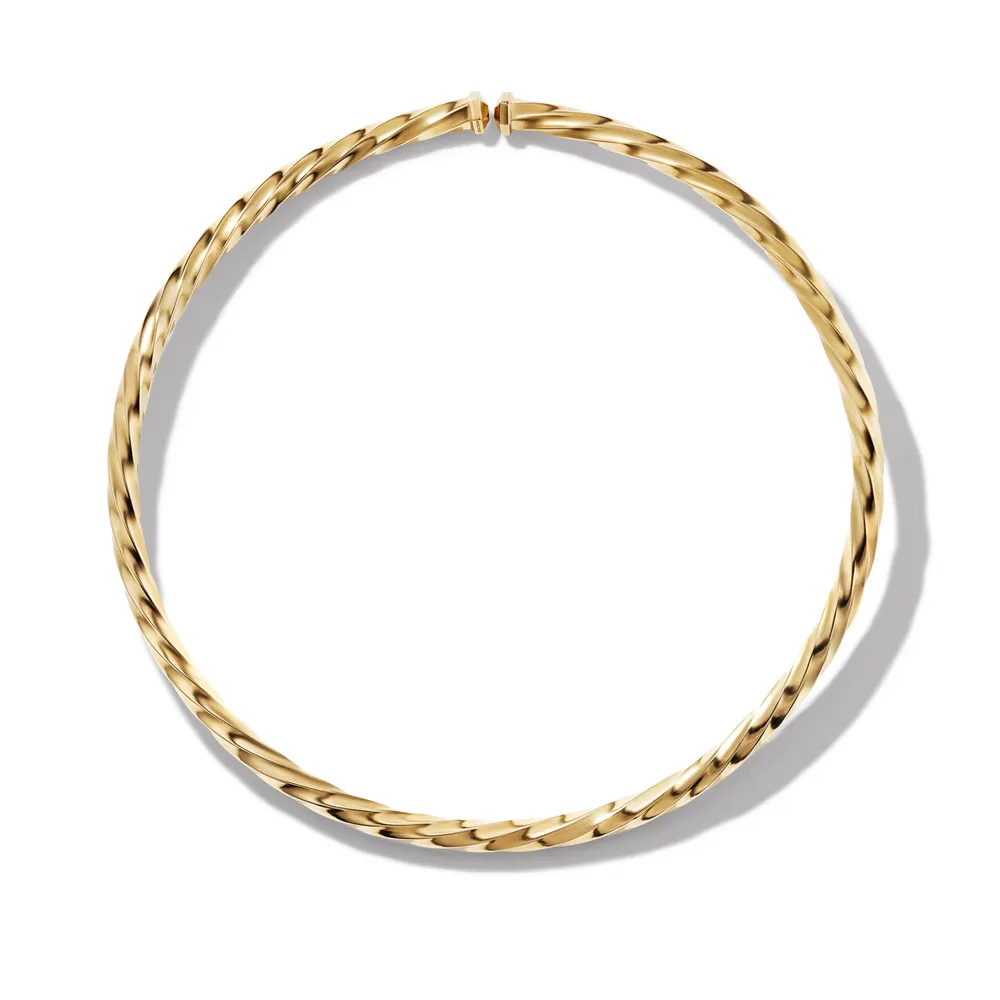 Cable Edge? Collar Necklace in Recycled 18K Yellow Gold