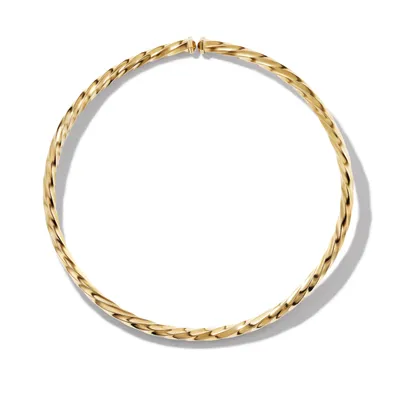 Cable Edge? Collar Necklace in Recycled 18K Yellow Gold
