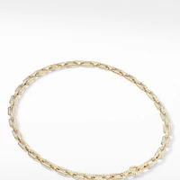 Pavé Chain Necklace in 18K Yellow Gold with Diamonds, 7mm