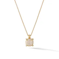 Chatelaine® Pendant Necklace in 18K Yellow Gold with Pavé Diamonds