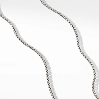 Box Chain Necklace in Sterling Silver with 14K Yellow Gold Accent