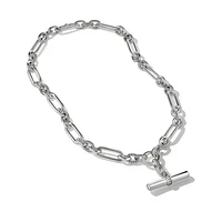 Lexington Chain Necklace in Sterling Silver with Diamonds