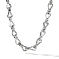 Thoroughbred Loop Chain Link Necklace in Sterling Silver