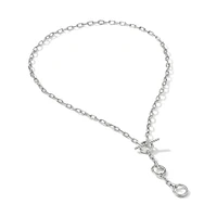 DY Madison® Three Ring Chain Necklace in Sterling Silver