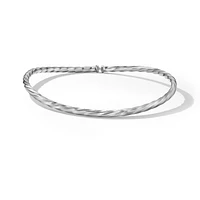 Cable Edgeâ„¢ Collar Necklace in Sterling Silver, 5.5mm