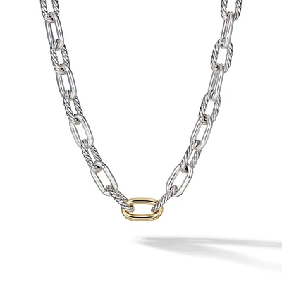 DY Madison® Chain Necklace in Sterling Silver with 18K Yellow Gold