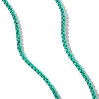 DY Bel Aire Box Chain Necklace in Turquoise with 14K Yellow Gold Accent