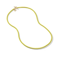 DY Bel Aire Box Chain Necklace in Yellow with 14K Yellow Gold Accent