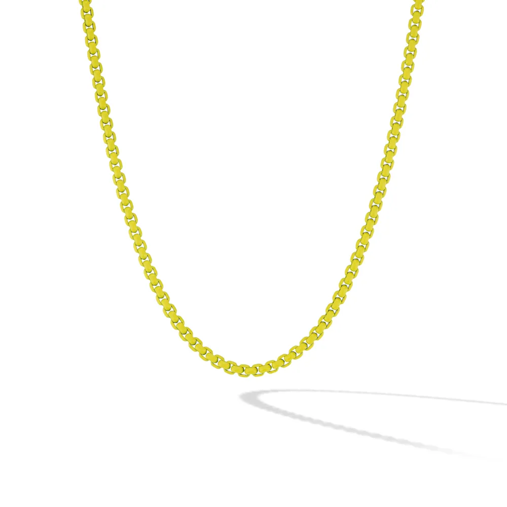 DY Bel Aire Box Chain Necklace in Yellow with 14K Yellow Gold Accent
