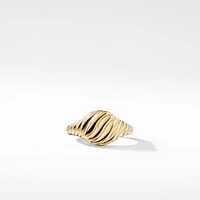 Sculpted Cable Pinky Ring in 18K Yellow Gold