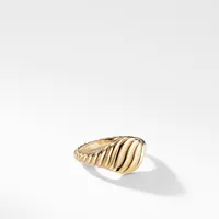 Sculpted Cable Pinky Ring in 18K Yellow Gold