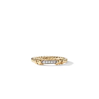 Petite Helena Wrap Ring in 18K Yellow Gold with Pavé Diamonds