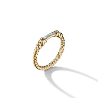 Petite Helena Wrap Ring in 18K Yellow Gold with Pavé Diamonds