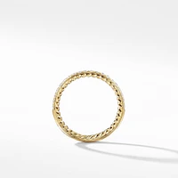 DY Eden Partway Band Ring in 18K Yellow Gold with Diamonds, 1.85mm