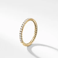 DY Eden Partway Band Ring in 18K Yellow Gold with Diamonds, 1.85mm