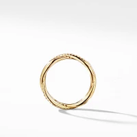 DY Mercer Micro Hoop Earrings in Sterling Silver with Diamonds, 13.5mm