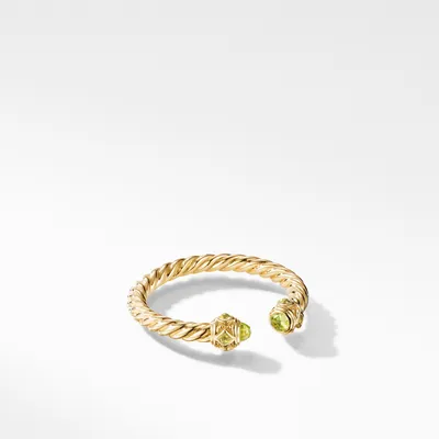 Renaissance Color Ring in 18K Yellow Gold with Peridot