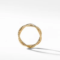 Petite Infinity Band Ring in 18K Yellow Gold with Diamonds, 4mm