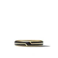 Forged Carbon Band Ring in 18K Gold