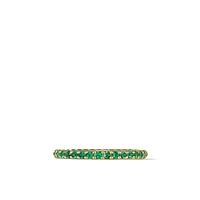 Cable Collectibles® Stack Ring in 18K Yellow Gold with Pavé Emeralds