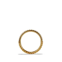 Cable Collectibles Stack Ring in 18K Gold with Diamonds