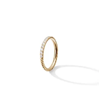 Cable Collectibles Stack Ring in 18K Gold with Diamonds