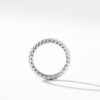 DY Cable Band Ring in Platinum