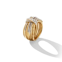 Angelika? Ring in 18K Yellow Gold with Pavé Diamonds