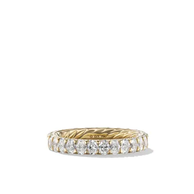 DY Eden Oval Diamond Eternity Band Ring in 18K Yellow Gold