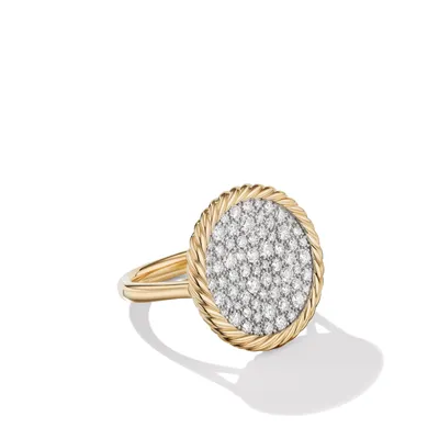 DY Elements® Ring in 18K Yellow Gold with Pavé Diamonds